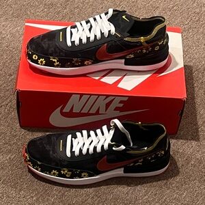 Nike Waffle One Black and Red Men's Sneakers